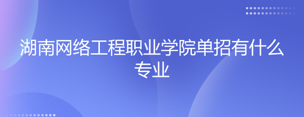 湖南網(wǎng)絡工程職業(yè)學院單招專業(yè)解讀 聚焦網(wǎng)絡工程設計，培育數(shù)字時代技術(shù)人才